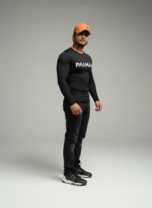 Power Seamless Fullsleeves T-shirt Black